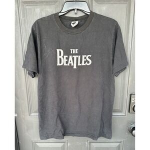 Vintage Y2k 2005 The‎ Beatles Band T Shirt Size Medium Black Logo